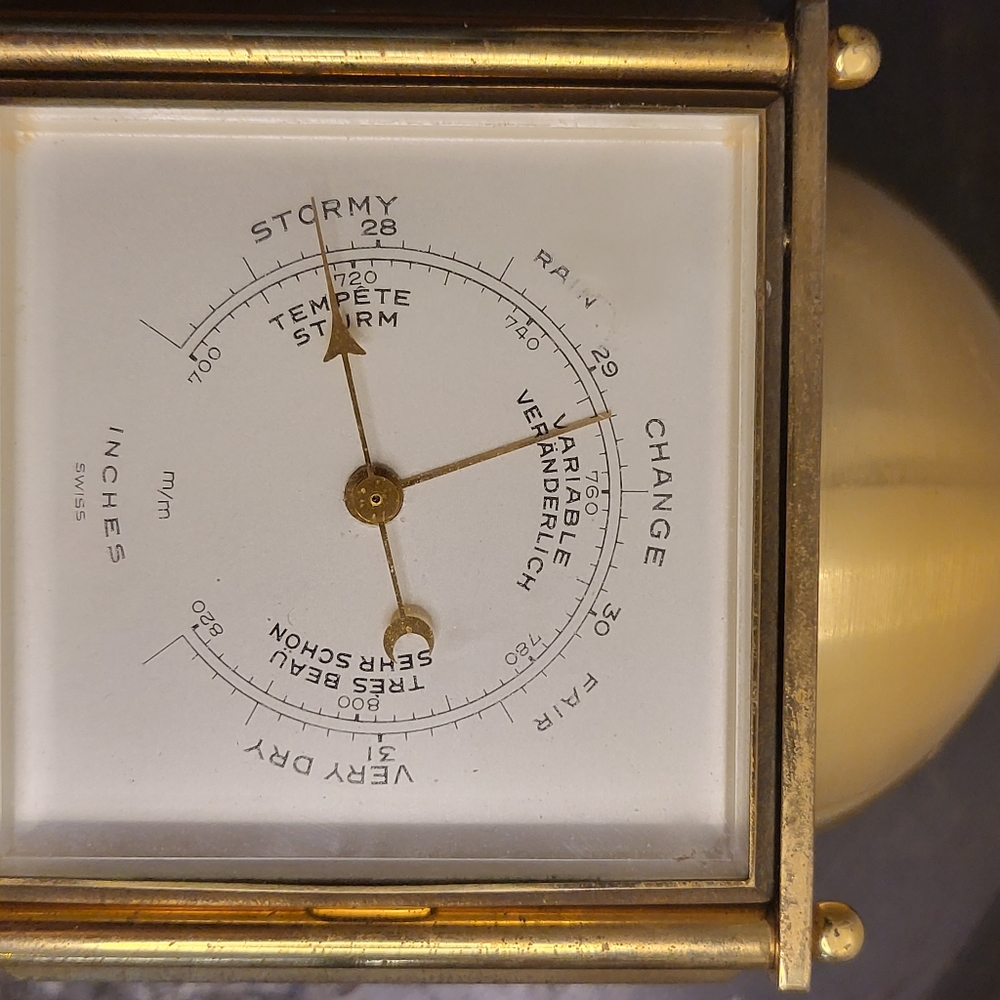 Relide Weather Station Clock 8 Days Imhoff Movement 15 Jewel - Picture 13 of 16